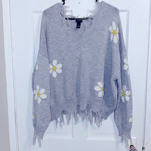 fringe cropped sweater